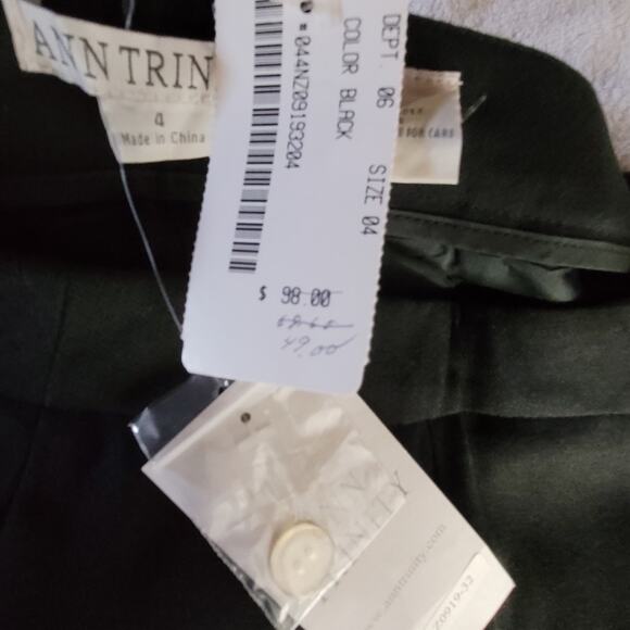 Ann Trinity Black Dress Pants Size 4 New with Tags - Picture 3 of 4